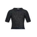 Erdem Sequin Short Sleeve Knit Top - Knitwear - British Romantic Luxury at Luxury Shoes 