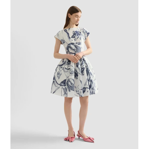Erdem Short Sleeve Mini Dress - Dresses - British Romantic Luxury at Luxury Shoes 
