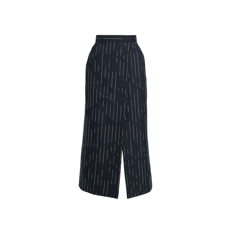 Erdem Stripe Tailoring Midi Pencil Skirt - Skirts - British Romantic Luxury at Luxury Shoes 