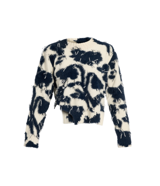 Erdem Textured Floral Knit Jumper - Knitwear - British Romantic Luxury at Luxury Shoes 