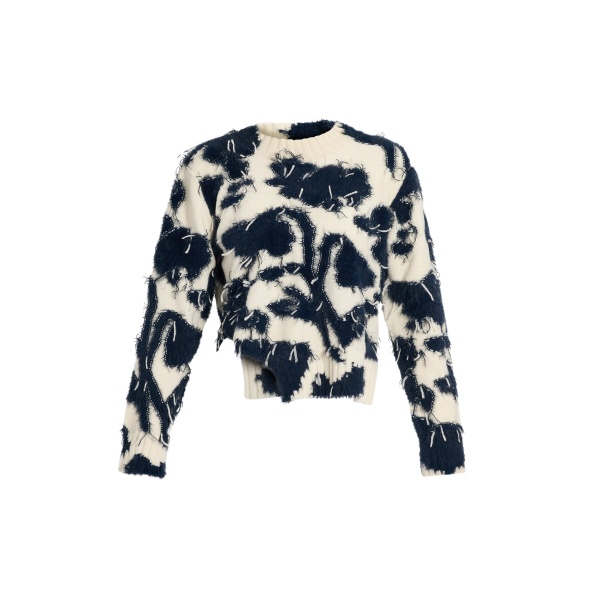 Erdem Textured Floral Knit Jumper - Knitwear - British Romantic Luxury at Luxury Shoes 