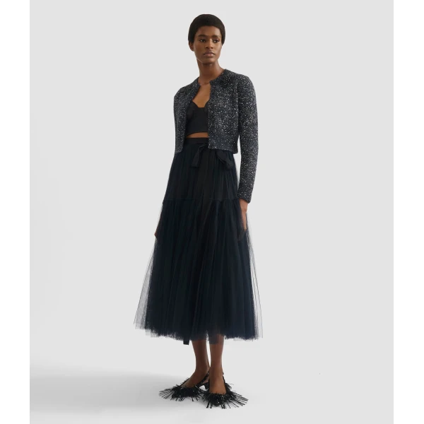 Erdem Tulle Full Midi Skirt - Skirts - British Romantic Luxury at Luxury Shoes 