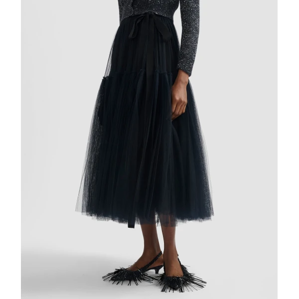 Erdem Tulle Full Midi Skirt - Skirts - British Romantic Luxury at Luxury Shoes 