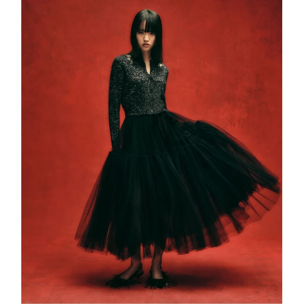 Erdem Tulle Full Midi Skirt - Skirts - British Romantic Luxury at Luxury Shoes 