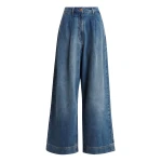 Essentiel Antwerp Blue Organic Cotton-Blend Wide-Leg Jeans