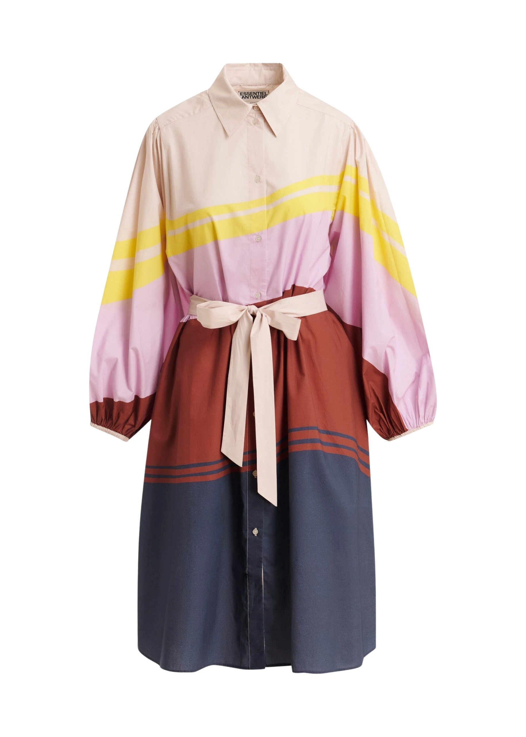 Essentiel-Antwerp-Cream-And-Multicolor-Oversized-Cotton-Shirt-Dress-With-Placed-Stripe-Print-scaled48846_nobg Essentiel Antwerp Cream And Multicolor Oversized Cotton Shirt Dress With Placed Stripe Print