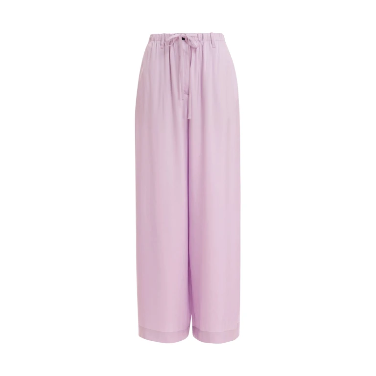 Essentiel Antwerp Lilac Relaxed-Fit Trousers With Drawstring Hems - Essentiel Antwerp Pants - Colorful Belgian Design - Shop at Luxury Shoes 