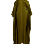 Essentiel Antwerp Olive Green Halterneck Maxi Dress With Waterfall Sides - Essentiel Antwerp Dresses - Colorful Belgian Design - Shop at Luxury Shoes 