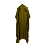 Essentiel Antwerp Olive Green Halterneck Maxi Dress With Waterfall Sides