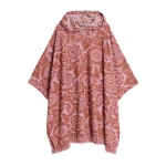 Essentiel Antwerp Pink And Brown Floral Jacquard Cotton-Blend Midi Dress With Hood