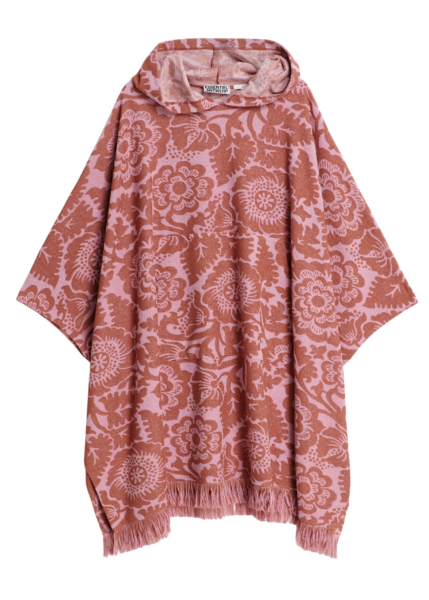 Essentiel Antwerp Pink And Brown Floral Jacquard Cotton-Blend Midi Dress With Hood - Essentiel Antwerp Dresses - Colorful Belgian Design - Shop at Luxury Shoes 
