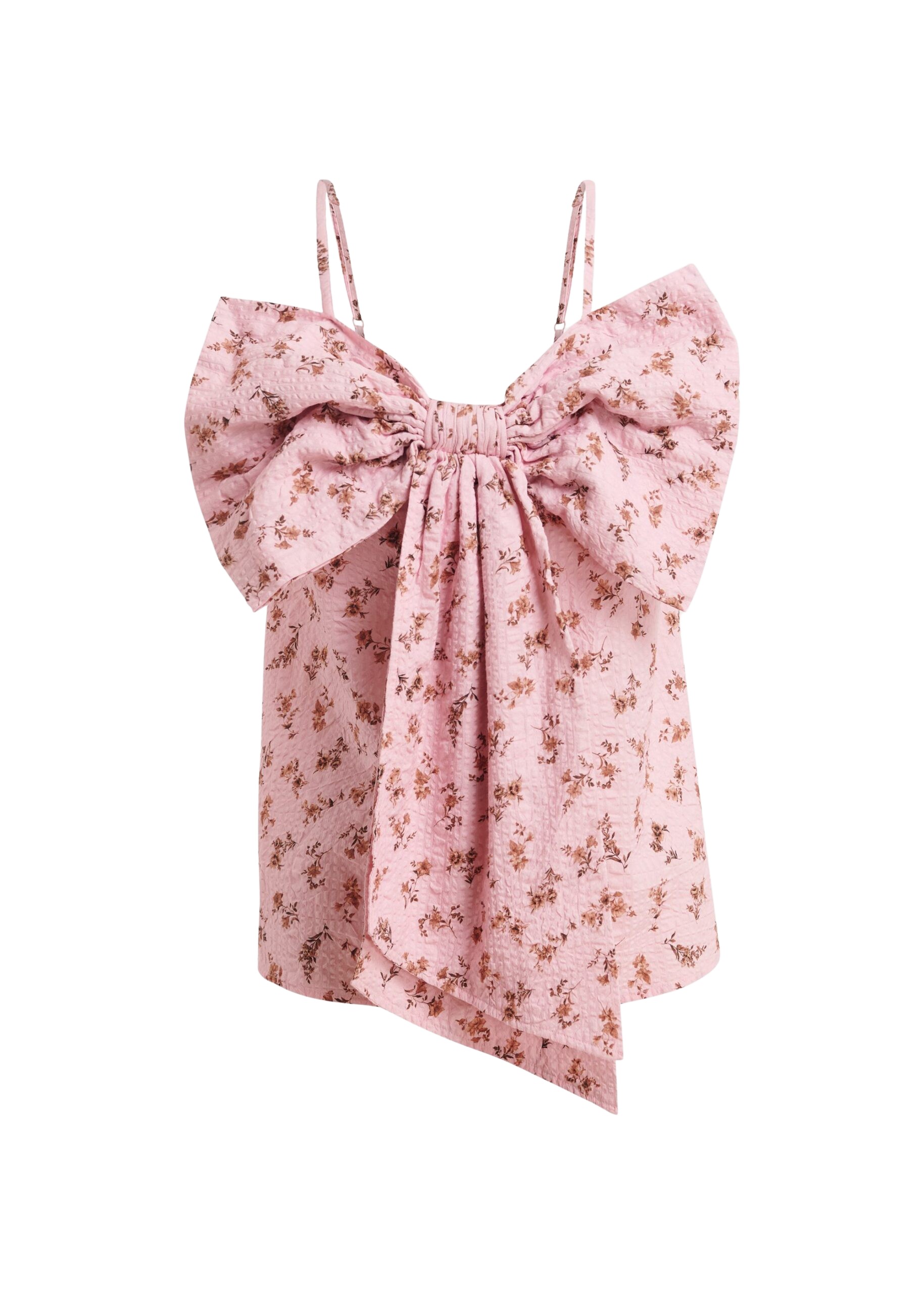 Essentiel-Antwerp-Pink-And-Brown-Floral-Print-Cotton-Top-With-Bow-Detail-scaled32433_nobg Essentiel Antwerp Pink And Brown Floral Print Cotton Top With Bow Detail - Essentiel Antwerp Tops - Colorful Belgian Design - Shop at Luxury Shoes