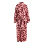 Essentiel Antwerp Pink And Dark Red Cotton Shirt Dress With Faux-Sleeve Detailing