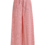Essentiel Antwerp Pink And Red Striped Cotton Wide-Leg Pants - Essentiel Antwerp Pants - Colorful Belgian Design - Shop at Luxury Shoes 