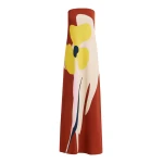 Essentiel Antwerp Rust, Cream And Yellow Strapless Maxi Dress With Oversized Floral Print