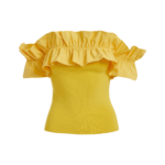 Essentiel-Antwerp-Yellow-Off-Shoulder-Knit-Top-With-Ruffle-Trim-scaled53430_nobg Essentiel Antwerp Yellow Off-Shoulder Knit Top With Ruffle Trim - Essentiel Antwerp Tops - Colorful Belgian Design - Shop at Luxury Shoes