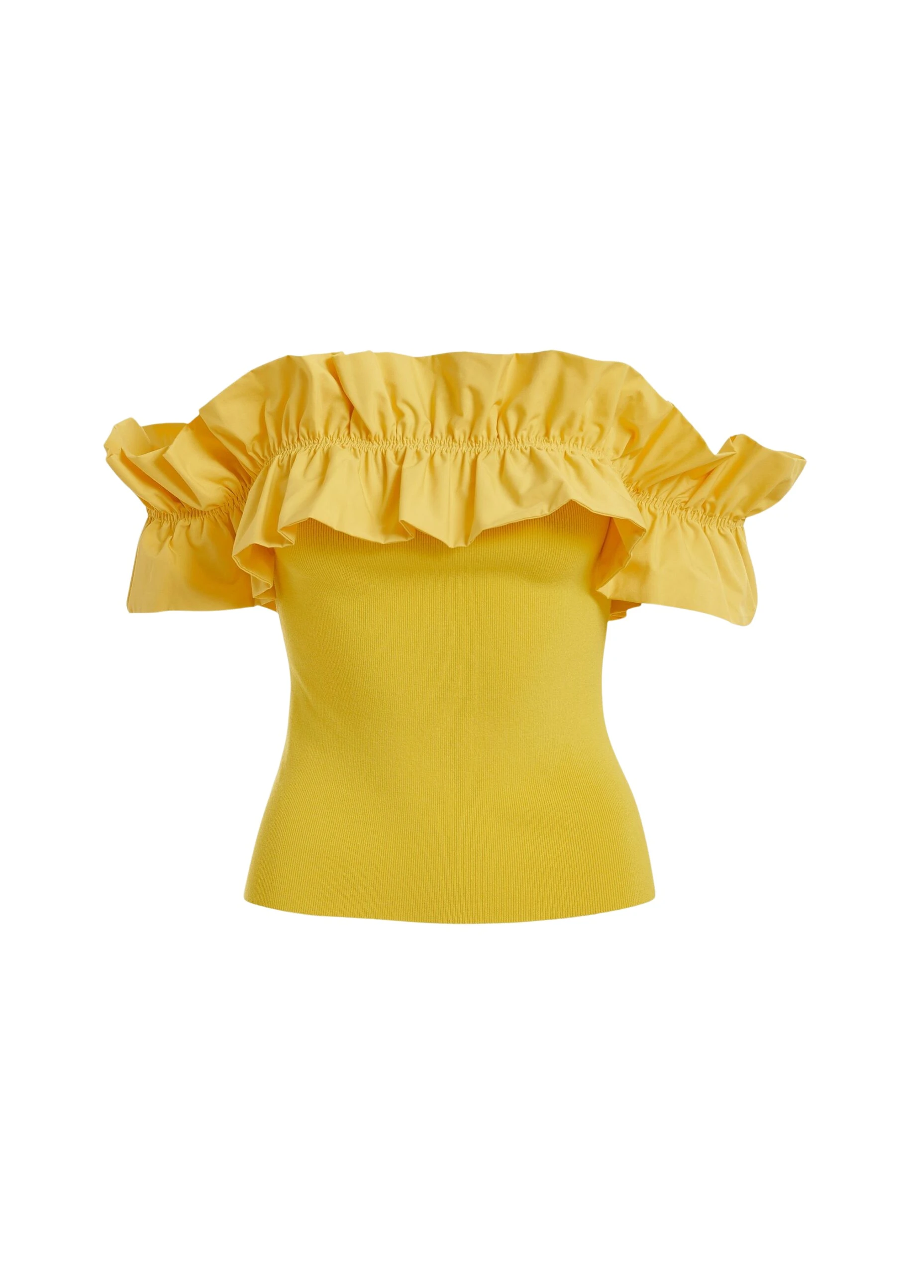 Essentiel-Antwerp-Yellow-Off-Shoulder-Knit-Top-With-Ruffle-Trim-scaled53430_nobg Essentiel Antwerp Yellow Off-Shoulder Knit Top With Ruffle Trim