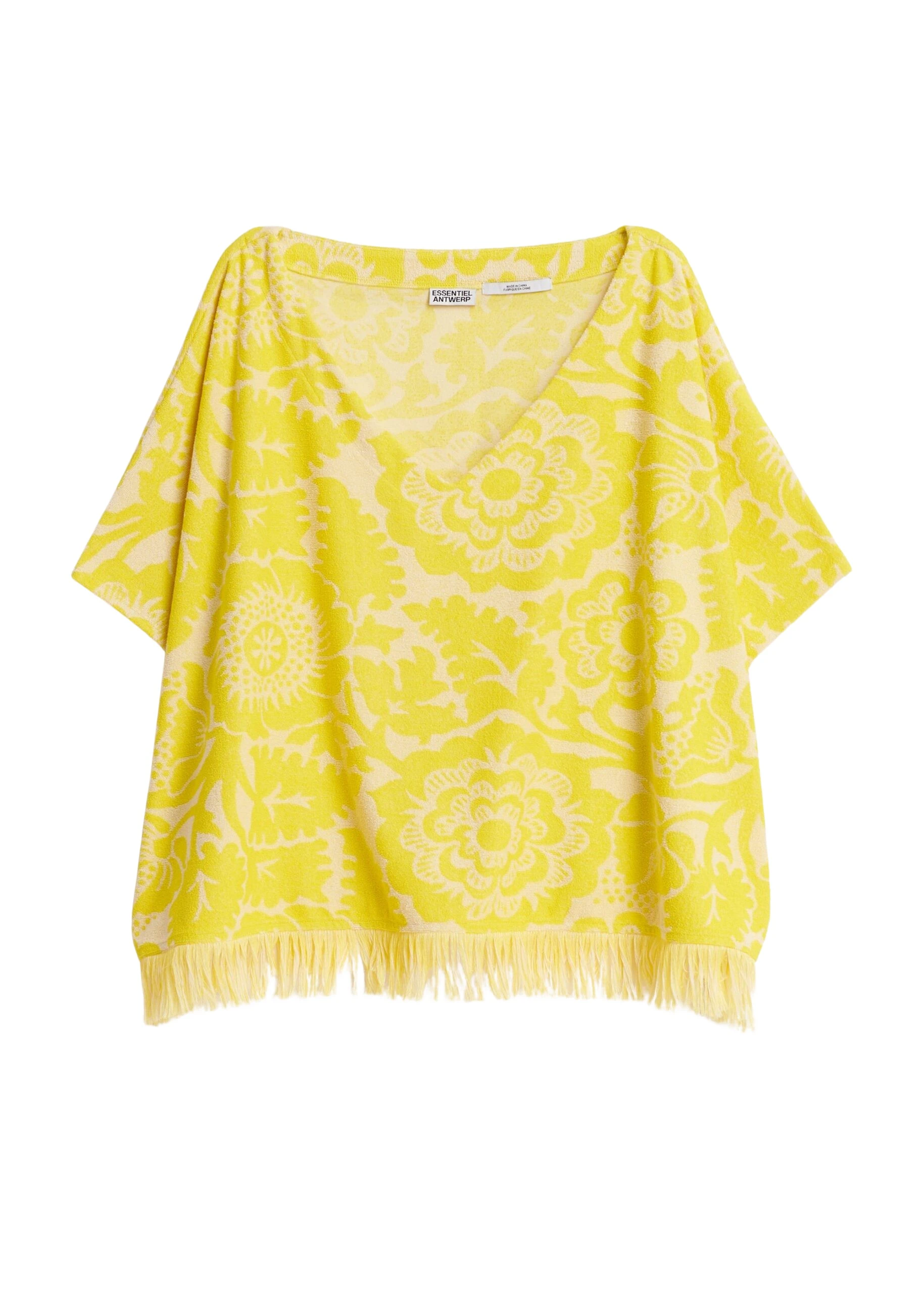 Essentiel-Antwerp-Yellow-Textured-Floral-Jacquard-Cotton-Blend-Top-With-Fringed-Trims-scaled73650_nobg Essentiel Antwerp Yellow Textured Floral Jacquard Cotton-Blend Top With Fringed Trims