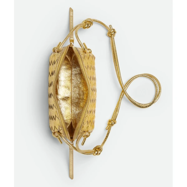 Khaite Women's Concert Pouch in Gold - Gold Clutch Bags - The Lotus Tote Bag - Shop at Luxury Shoes 