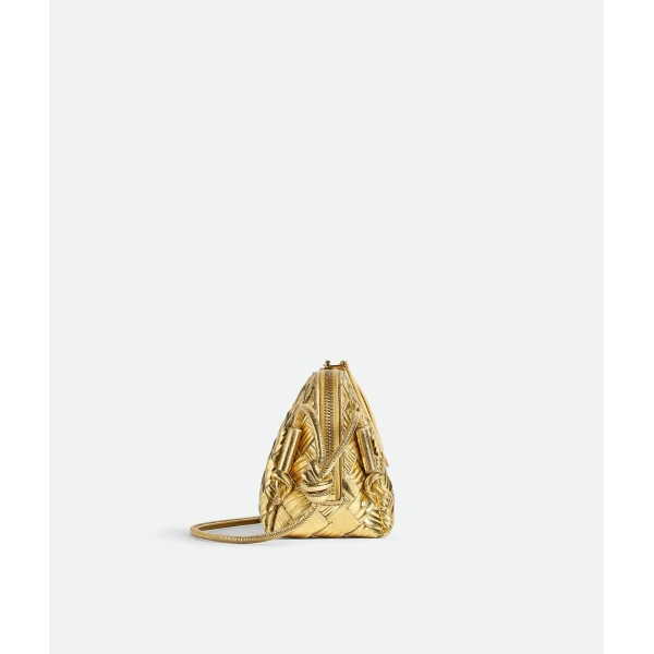 Khaite Women's Concert Pouch in Gold - Gold Clutch Bags - The Lotus Tote Bag - Shop at Luxury Shoes 