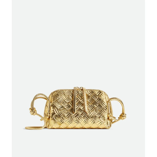 Khaite Women's Concert Pouch in Gold - Gold Clutch Bags - The Lotus Tote Bag - Shop at Luxury Shoes 