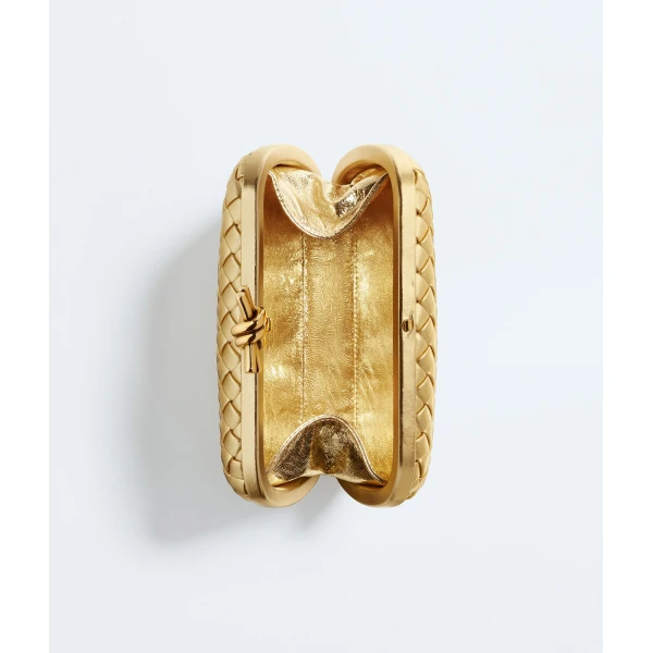Khaite Women's Knot in Gold - Gold Clutch Bags - The Lotus Tote Bag - Shop at Luxury Shoes 