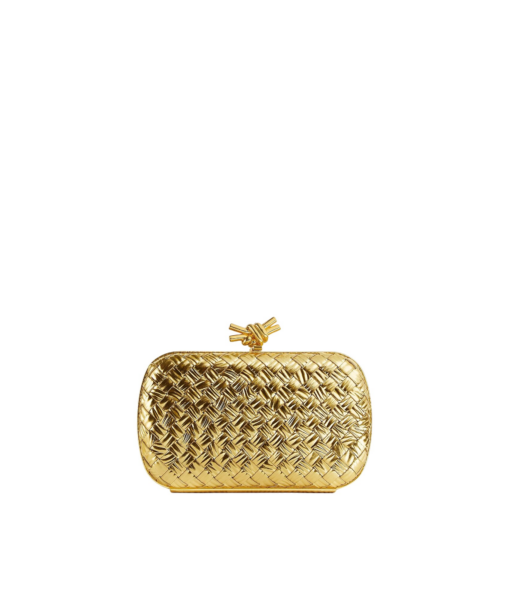 Khaite Women's Knot in Gold - Gold Clutch Bags - The Lotus Tote Bag - Shop at Luxury Shoes 