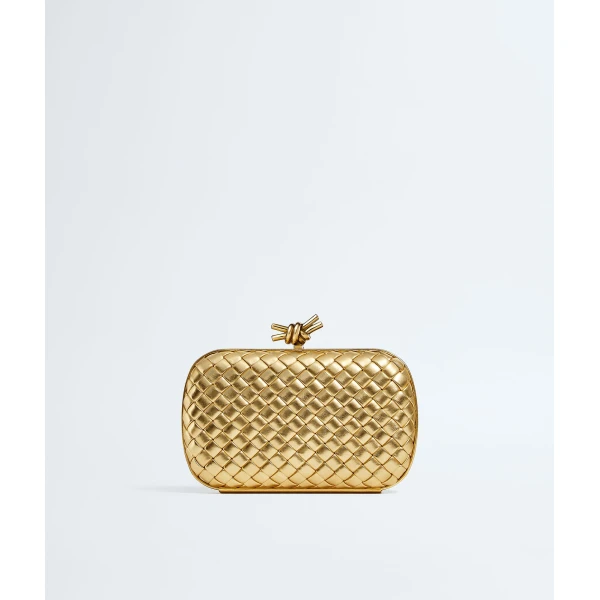 Khaite Women's Knot in Gold - Gold Clutch Bags - The Lotus Tote Bag - Shop at Luxury Shoes 