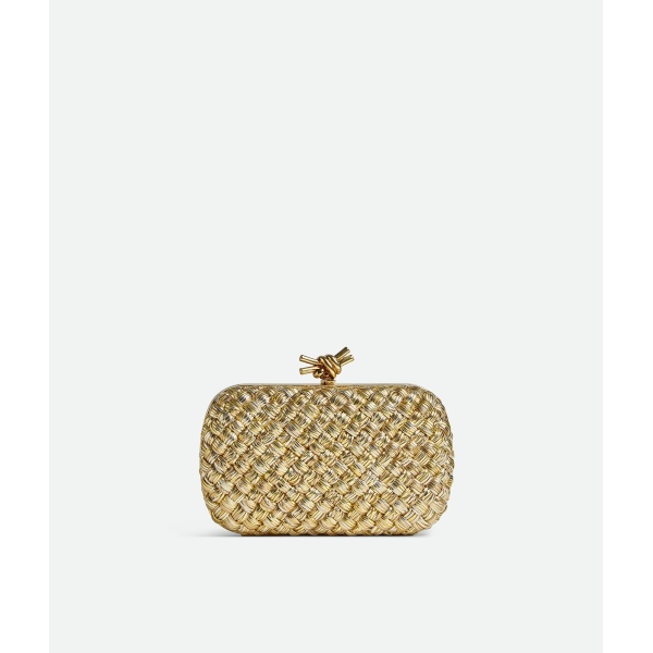 Khaite Women's Knot in Gold - Gold Clutch Bags - The Lotus Tote Bag - Shop at Luxury Shoes 