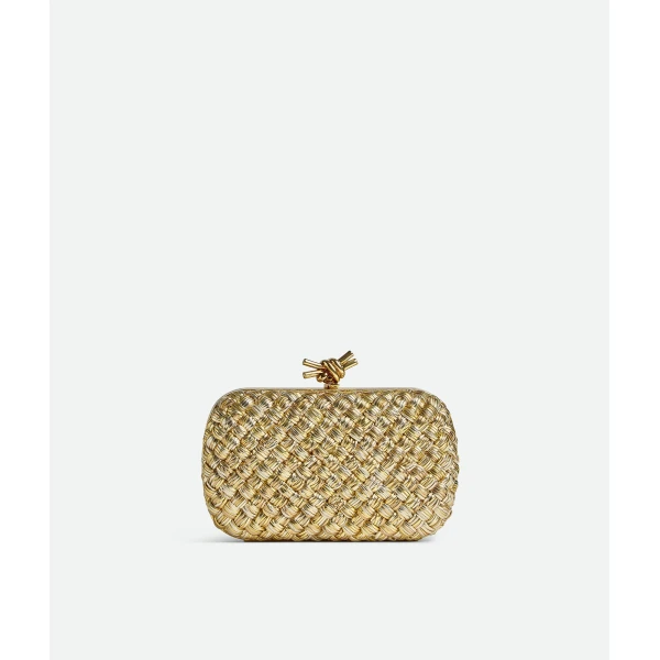 Khaite Women's Knot in Gold - Gold Clutch Bags - The Lotus Tote Bag - Shop at Luxury Shoes 