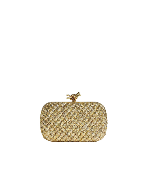 Khaite Women's Knot in Gold - Gold Clutch Bags - The Lotus Tote Bag - Shop at Luxury Shoes 