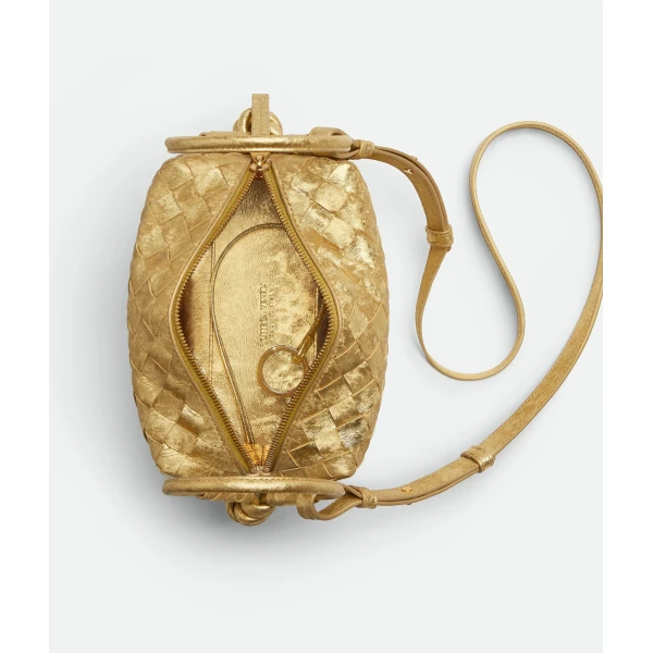 Khaite Women's Loop Top Handle in Gold - Gold Totes & Top-Handle Bags - The Lotus Tote Bag - Shop at Luxury Shoes 
