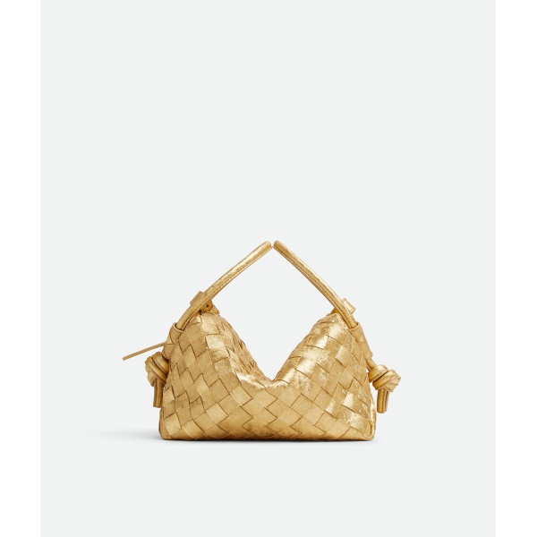Khaite Women's Loop Top Handle in Gold - Gold Totes & Top-Handle Bags - The Lotus Tote Bag - Shop at Luxury Shoes 
