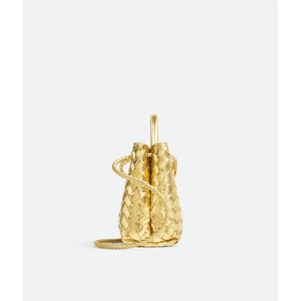 Khaite Women's Small Andiamo in Gold - Gold Totes & Top-Handle Bags - The Lotus Tote Bag - Shop at Luxury Shoes 