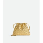 Khaite Women's Small Dustbag in Gold - Gold Shoulder & Crossbody Bags - The Lotus Tote Bag - Shop at Luxury Shoes 