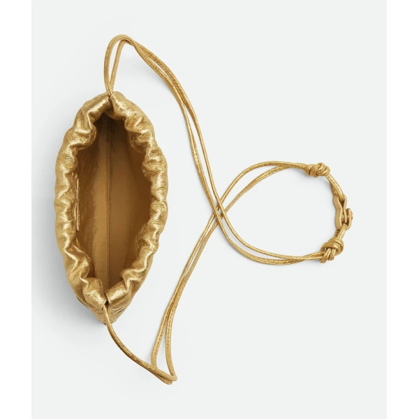Khaite Women's Small Dustbag in Gold - Gold Shoulder & Crossbody Bags - The Lotus Tote Bag - Shop at Luxury Shoes 