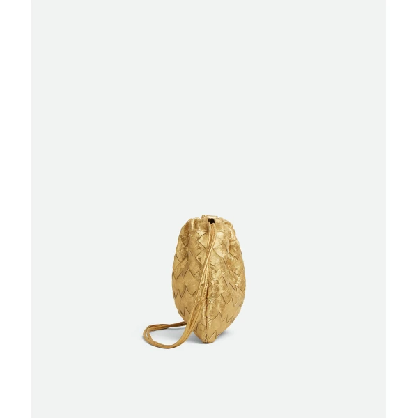 Khaite Women's Small Dustbag in Gold - Gold Shoulder & Crossbody Bags - The Lotus Tote Bag - Shop at Luxury Shoes 