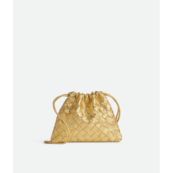 Khaite Women's Small Dustbag in Gold - Gold Shoulder & Crossbody Bags - The Lotus Tote Bag - Shop at Luxury Shoes 