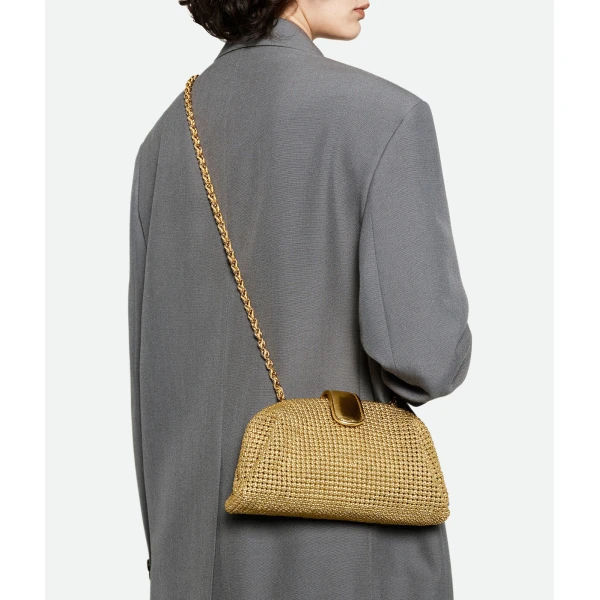 Khaite Women's Small Lauren 1980 in Gold - Gold Shoulder & Crossbody Bags - The Lotus Tote Bag - Shop at Luxury Shoes 