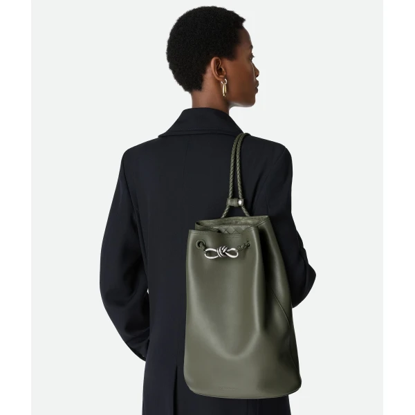 Khaite Women's Andiamo Backpack in Pickle - Green Backpacks - The Lotus Tote Bag - Shop at Luxury Shoes 