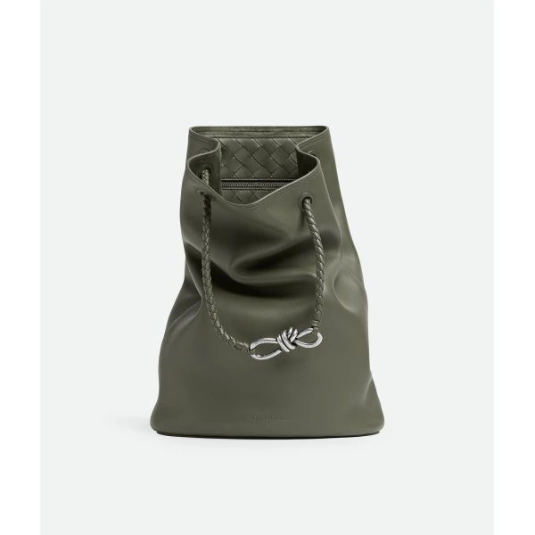 Khaite Women's Andiamo Backpack in Pickle - Green Backpacks - The Lotus Tote Bag - Shop at Luxury Shoes 