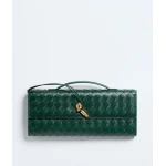 Khaite Women's Andiamo Clutch in Emerald green - Green Clutch Bags - The Lotus Tote Bag - Shop at Luxury Shoes 