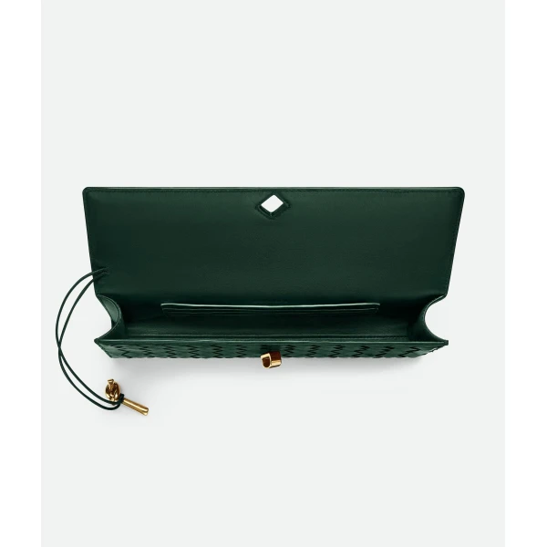 Khaite Women's Andiamo Clutch in Emerald green - Green Clutch Bags - The Lotus Tote Bag - Shop at Luxury Shoes 