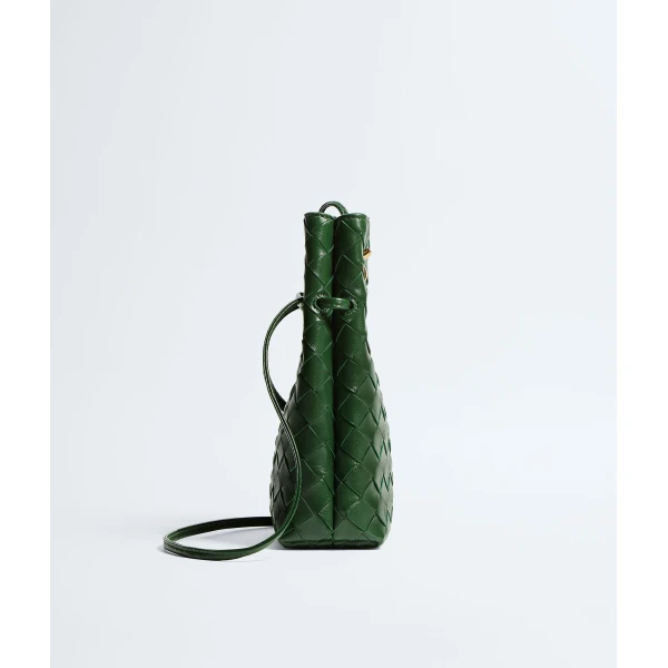 Khaite Women's Andiamo Phone Pouch in Basil - Green Mini Bags - The Lotus Tote Bag - Shop at Luxury Shoes 