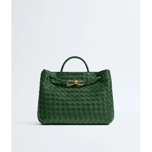 Khaite Women's Andiamo in Basil - Green Totes & Top-Handle Bags - The Lotus Tote Bag - Shop at Luxury Shoes 