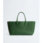 Khaite Women's Cabat in Basil - Green Totes & Top-Handle Bags - The Lotus Tote Bag - Shop at Luxury Shoes 