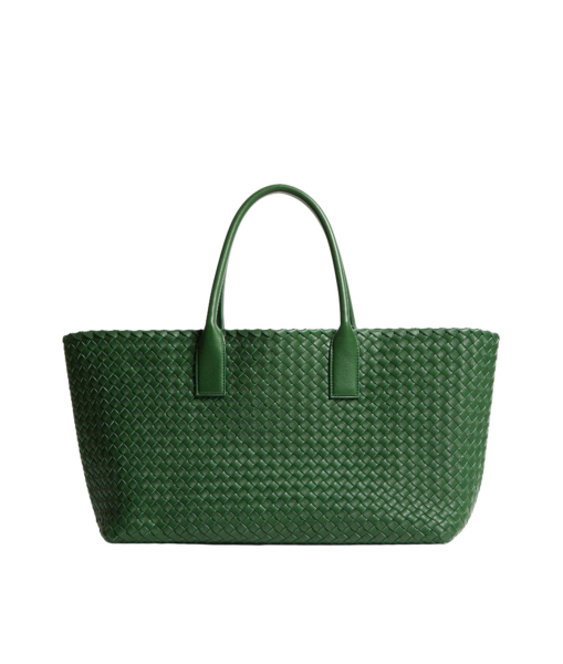 Khaite Women's Cabat in Basil - Green Totes & Top-Handle Bags - The Lotus Tote Bag - Shop at Luxury Shoes 