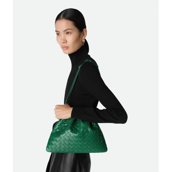 Khaite Women's Dustbag in Jungle - Green Shoulder & Crossbody Bags - The Lotus Tote Bag - Shop at Luxury Shoes 