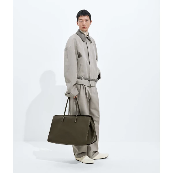 Khaite Women's Maxi Barbara Tote in Dark olive - Green Totes & Top-Handle Bags - The Lotus Tote Bag - Shop at Luxury Shoes 