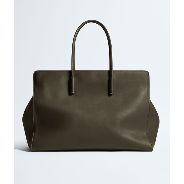 Khaite Women's Maxi Barbara Tote in Dark olive - Green Totes & Top-Handle Bags - The Lotus Tote Bag - Shop at Luxury Shoes 